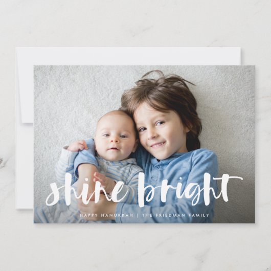 Briller | Carte Hanoukka photo complète (Devant)