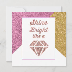 Briller comme une carte de voeux de diamant
