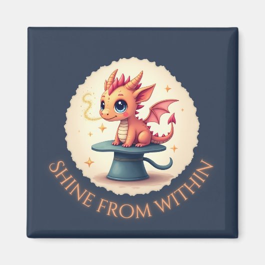 Briller de l'intérieur - Magnet Dragon mignon (Devant)