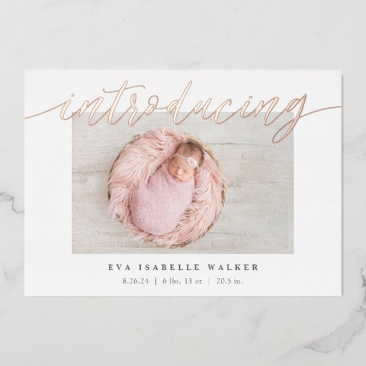 Briller Introduction Faire-part de naissance à hui (Recto)