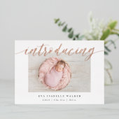 Briller Introduction Faire-part de naissance à hui (Debout devant)