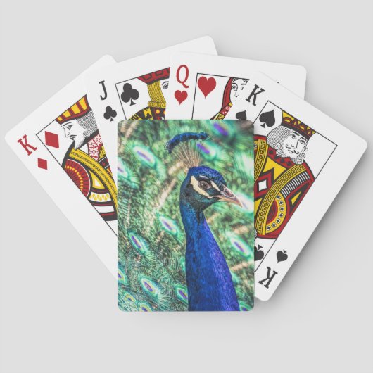 Brilliance in blauwe en groene spelkaarten pokerkaarten (Achterkant)
