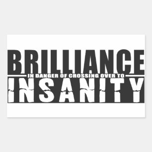 BRILLIANCE VS INSANITY autocollants personnalisés