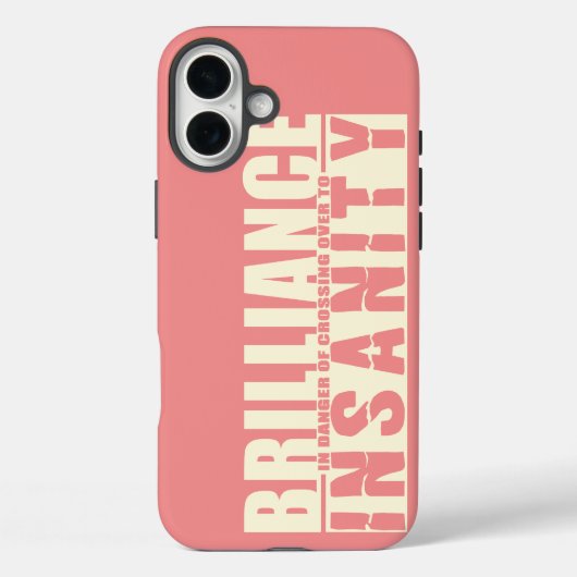 BRILLIANCE VS INSANITY custom iPhone case (Achterkant)