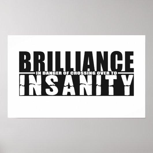 BRILLIANCE VS poster aangepaste kleuren INSANITEIT (Voorkant)
