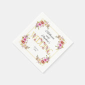 Brilliant Blooms | Gouden Letters Waterverf Bruilo Servet (Hoek)