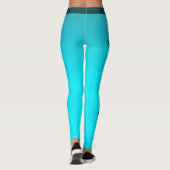Brilliant Blue Aangepaste naam Leggings (Achterkant)