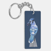 Brilliant Blue Jay Sleutelhanger (Voorkant Links)