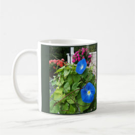 Brilliant Blue Morning Glories  Koffiemok