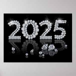 Brilliant Diamonds 2025 Luxe Nieuwjaar Poster