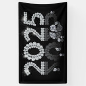 Brilliant Diamonds Luxe 2025 Nieuwjaar Spandoek (Verticaal)