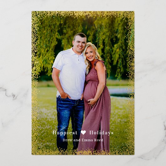 Brilliant Glow FOLIE Custom Groet Vakantie Kaart (Voorkant)