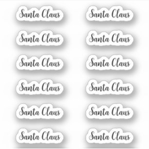 Brilliant Kiss-Cut Santa Claus Signature Sticker