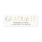Brilliant Mind Graduation Return Address Label (Voorkant)