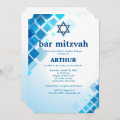 Brilliant Squares Bar Mitzvah Uitnodiging (Voorkant / Achterkant)