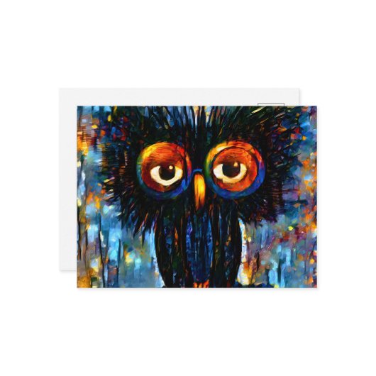 Brilliant & Wise Owl Briefkaart (Voorkant / Achterkant in situ)