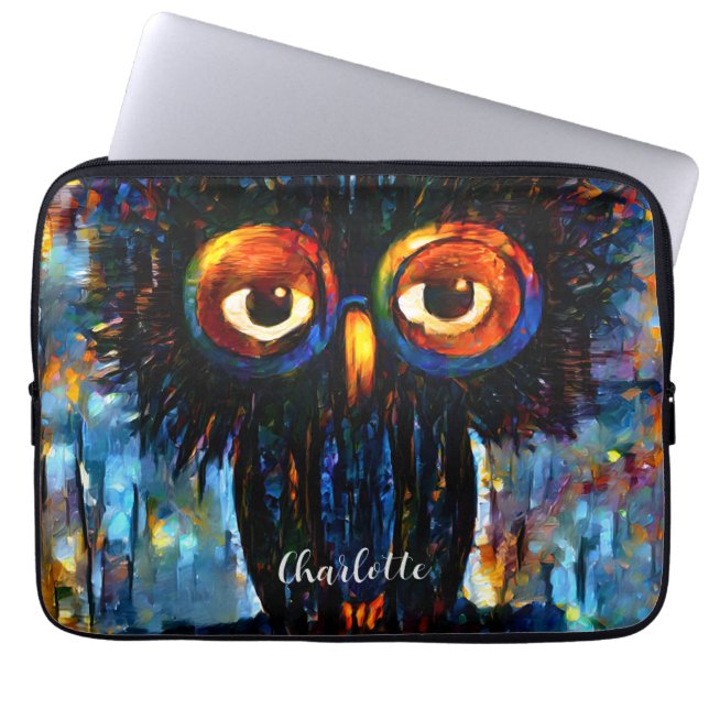 Brilliant & Wise Owl Laptop Sleeve (Voorkant)
