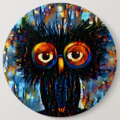 Brilliant & Wise Owl Ronde Button 6,0 Cm (Voorkant)