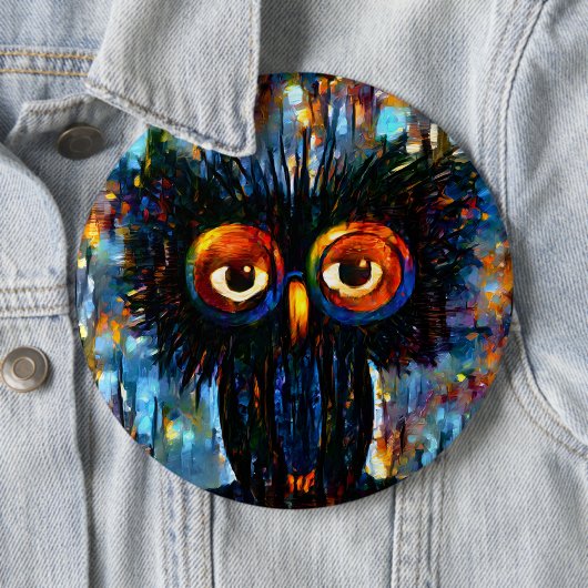 Brilliant & Wise Owl Ronde Button 6,0 Cm (In situ)