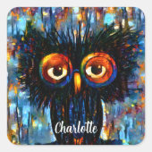 Brilliant & Wise Owl Vierkante Sticker (Voorkant)