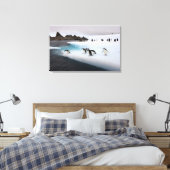 Brilpinguïns Canvas Afdruk (Insitu (Slaapkamer))