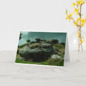 Brimham Rocks en Moody Sky Kaart (Gele Bloem)