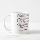 Brindilles tordues sur la tasse noueuse de (Gauche)