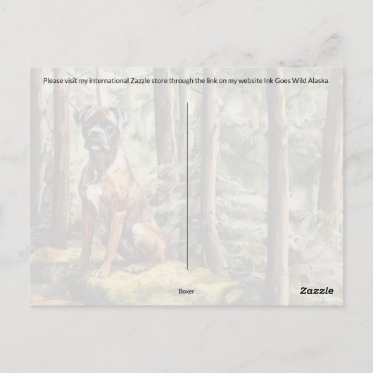 Brindle Boxer - Briefkaart (Achterkant)