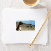 Brindle Boxer chien Étiquettes de adresse (En situation)