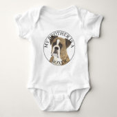 Brindle Boxer Dog Big Brother Romper (Voorkant)