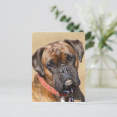 Brindle Boxer Dog Briefkaart (Staand voorkant)