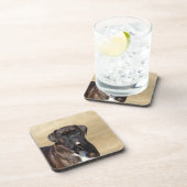 Brindle Boxer Dog Permanent Bier Onderzetter (Rechterzijde)