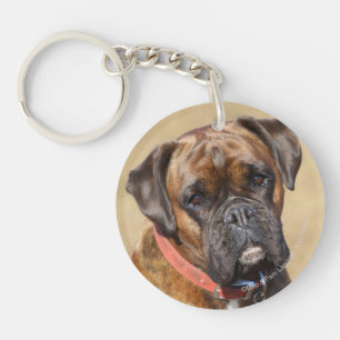 Brindle Boxer Dog Sleutelhanger