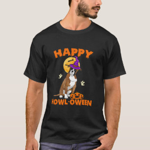 Brindle Boxer Heks Kostuum Hondenliefhebber Happy T-shirt