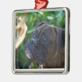 Brindle boxer-hondenversiering metalen ornament (Links)
