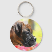 Brindle Boxer puppy sleutelhanger (Voorkant)