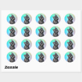 Brindle Cairn Terrier Ronde Sticker (Vel)