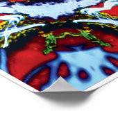 Brindle cinétique Collage Kaleidoscope Poster (Coin)