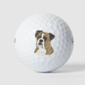 Brindle en White Boxer Dog Golfballen (Voorkant)