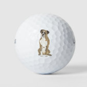 Brindle en White Boxer Dog Golfballen (Voorkant)