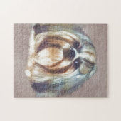 Brindle en White Shih Tzu Dog Legpuzzel (Horizontaal)