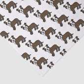 Brindle en White Staffie Cute Cartoon Dog Pattern Tissuepapier (Detail)
