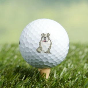 Brindle English Bulldog Golfballen