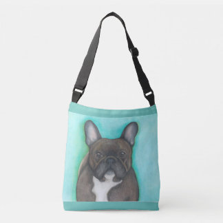Brindle French Bulldog cross-body bag Crossbody Tas