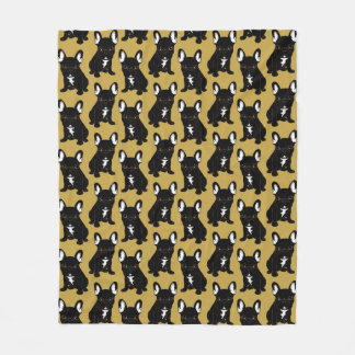 Brindle French Bulldog Fleece Deken