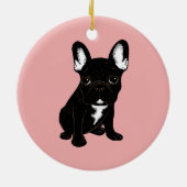 Brindle French Bulldog Keramisch Ornament (Achterkant)