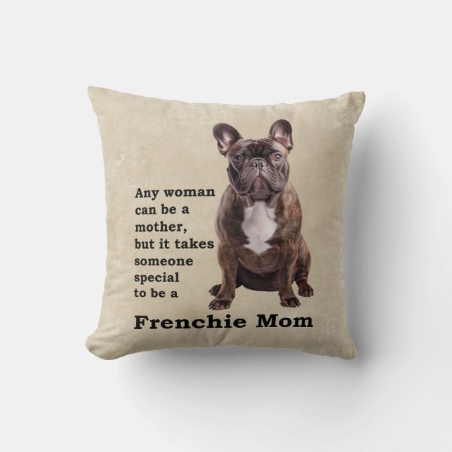Brindle French Bulldog mama Kussen (Voorkant)