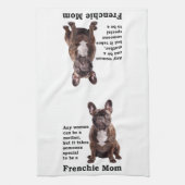 Brindle French Bulldog mama Theedoek (Verticaal)