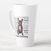 Brindle French Bulldog Traits Latte Mok (Linkerhoek)