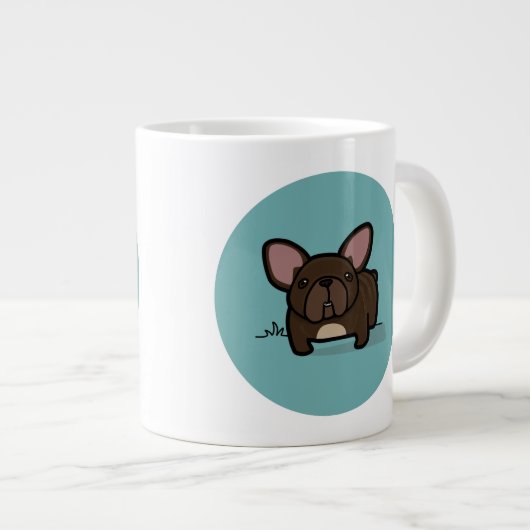 Brindle Frenchie Extra Grote Beker (Voorkant rechts)